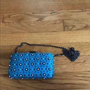 Small blue crossbody